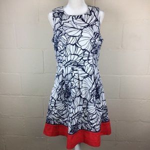 The Limited Buckle Quilted Dress Floral Orange